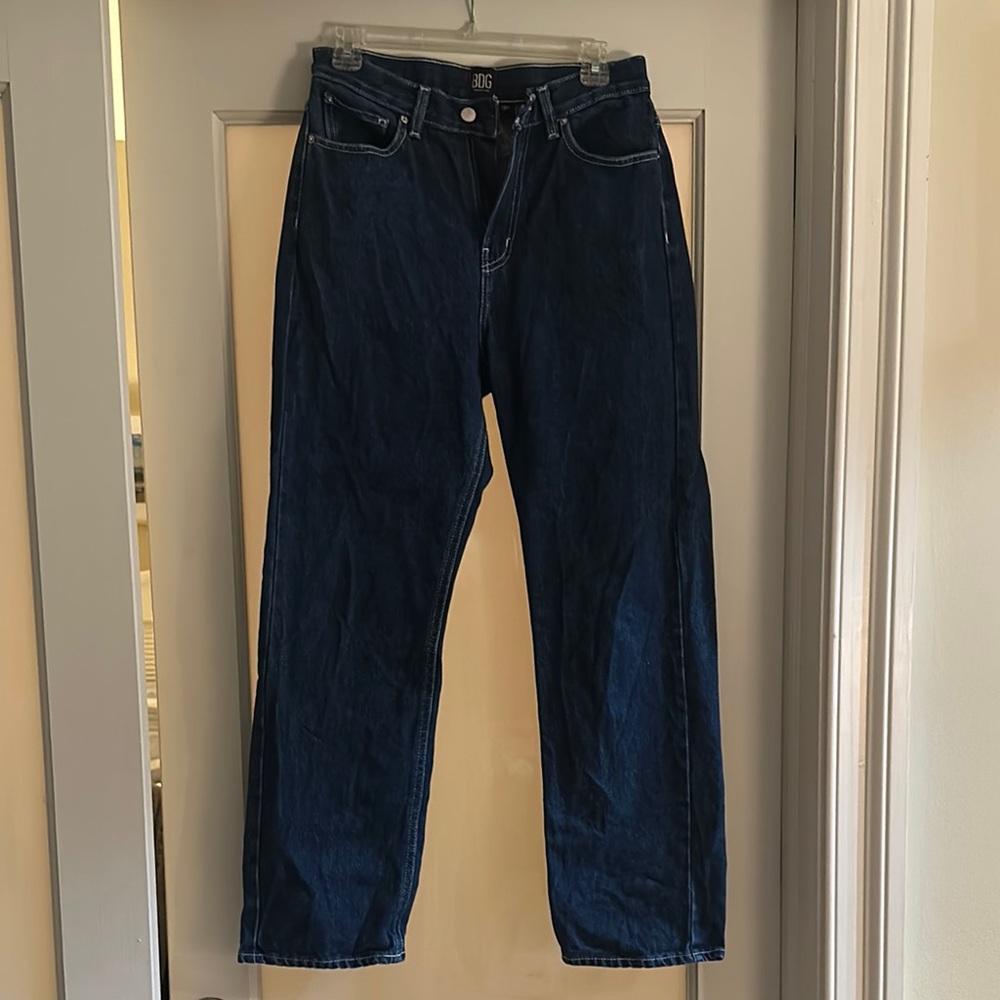 Womens Dark Indigo Blue Jeans